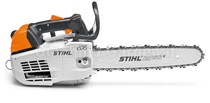 Motosega da potatura professionale Stihl MS 201 TC-M su sfondo bianco