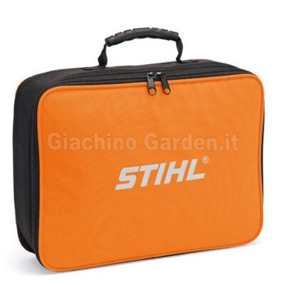 Borsa trasporto batteria STIHL arancione con maniglia, custodia resistente per batterie utensili da giardinaggio