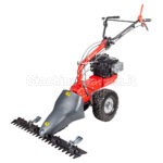 Motofaucheuse Eurosystems P70 EVO con barra falciante bilama per lo sfalcio dell'erba alta su sfondo bianco