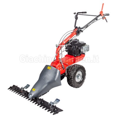 Motofaucheuse Eurosystems P70 EVO con barra falciante bilama per lo sfalcio dell'erba alta su sfondo bianco