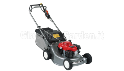 Tosaerba Honda HRD 536 HX con trasmissione idrostatica, scocca in alluminio pressofuso da 53 cm e manubrio ergonomico con leve di comando.