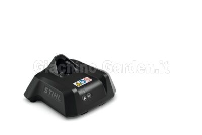 Caricabatterie STIHL AL 1 per batteria AS 2 con display a LED e design compatto per montaggio a parete