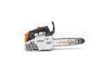 Vista laterale motosega compatta STIHL MS 194 T per potatura professionale e tree climbing