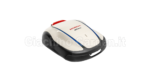 Robot rasaerba Honda Miimo HRM2500 bianco e grigio con dettagli rossi e blu per il taglio automatico del prato