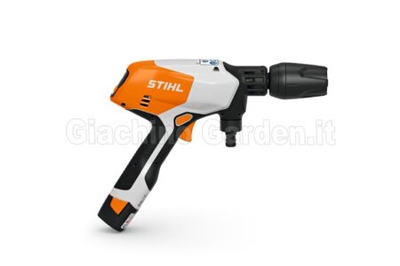 Idropulitrice portatile STIHL RCA 20 senza batteria e caricatore vista di profilo su sfondo bianco