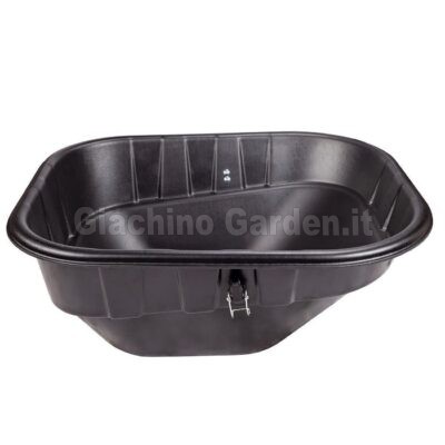 Estensione vasca in plastica nera 150L per motocarriola Eurosystems P70 EVO con ganci di fissaggio rapido